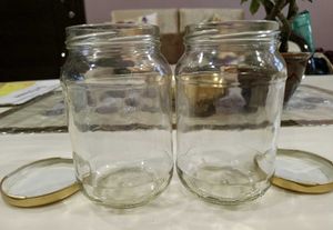 Set Of 2 Glass Jars, Capacity 500ml Each
