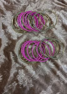 Bangles - Pink &amp; Gold