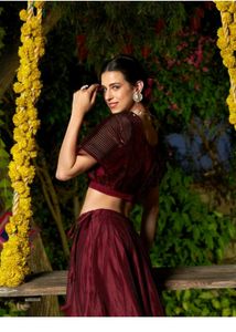 SASSAFRAS  Maroon Fancy Blouse