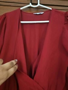 Burgundy Midi Dress