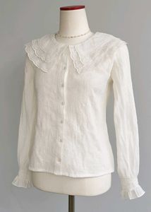 Victorian-style lace Shirt with a Peter Pan Collar