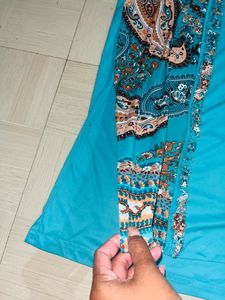Teal Paisley Maxi Dress