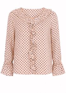 Polka Dot Ruffle Crop Top