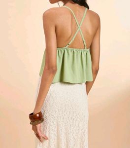 Criss Cross Back Tie Up Top