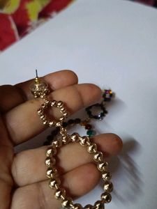 Multi Colour Long Earrings