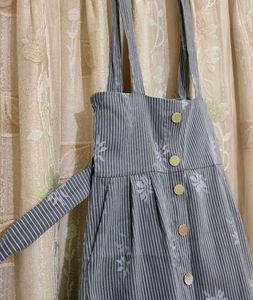 Grey High Waisted Dungaree