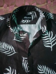 Leaf Print Casual Shirt