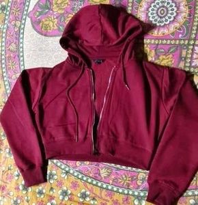 Maroon Zip-Up Hoodie warm (new without use) 🤎