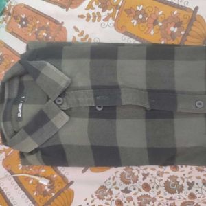 Zudio Shirt Green Multi Colour L Size