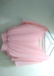 Peach Chiffon Top