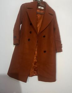 Chic Rust-Colored Trench Coat