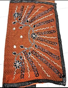 Fancy Saree with Black Sequin Border