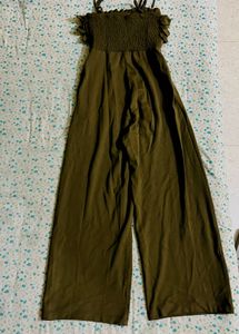 Olive Ruffled Jumpsuit