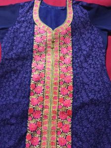 Embroidered Blue Kurta