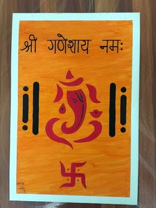 Handmade Ganesha Painting With Frame