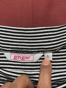 Striped Square Neck Top