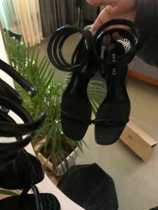 MANGO Croc Strappy Heels