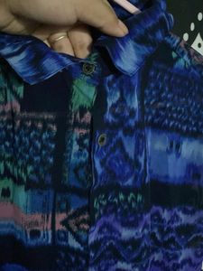 Vintage Patterned Sleeveless Blouse