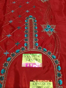 Crepe With Tikki Work Suit Sale