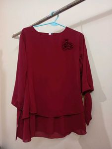Elegant Maroon Top