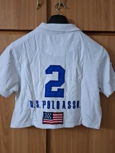 USPA White Polo T-Shirt