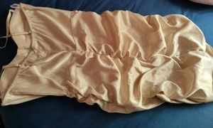 Shein Sxy Solid Ruched Satin Bodycon Dress New One