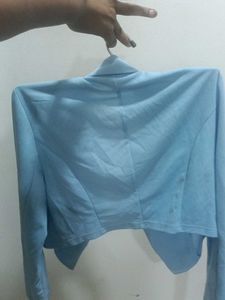 Sky Blue Crop Jacket