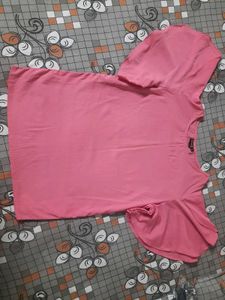 Pink Color Butterfly Sleeve Top