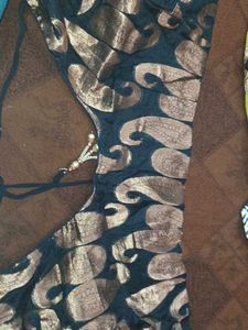 Black &amp; Gold Blouse Piece