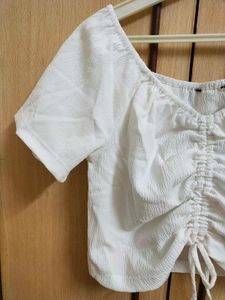 New White Crop Top