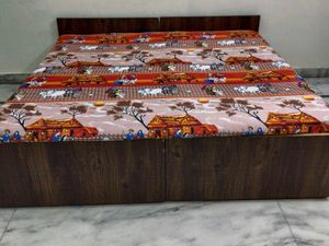 Rural Area Scenes Printed Bedsheet For Double Bed
