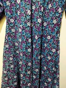 Floral Print Anarkali Kurta Pyjama Dupatta Set