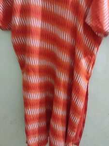 Elegant Pink and White Mixed Kurta - Size 38