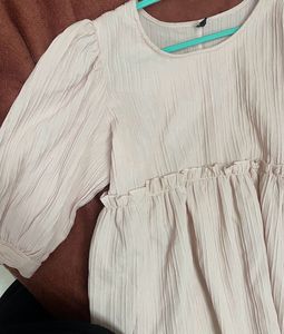 Knee Length Baby Pink Top