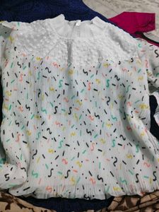 White Print Top