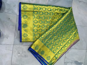 Purple &amp; Gold Embroidered Sari Blouse
