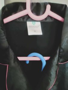 Satin feel button up shirt