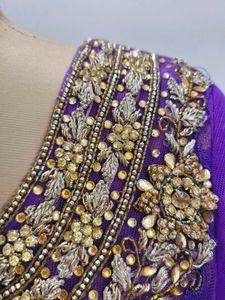 Purple &amp; Pink Embroidered Anarkali Dress