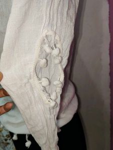 Off-Shoulder Leaf Print Top