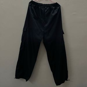 Black Cargo Jogger Pants