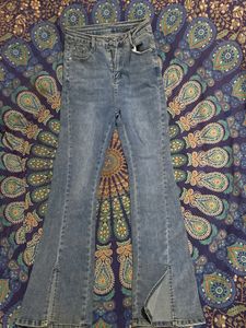 Split Hem Flare Jeans