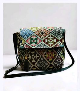 Ethnic Jacquard Crossbody Bag