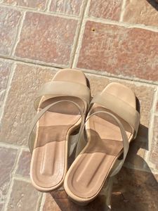 Clear Strap Block Heels