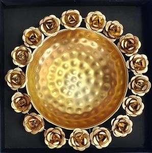 Golden Floral Bowl