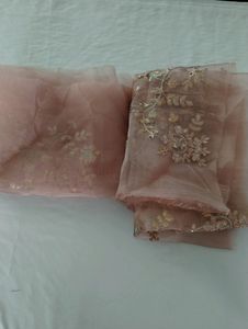 Embroidered Organza Saree
