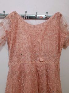 Beautiful Pink Colour Long Gown