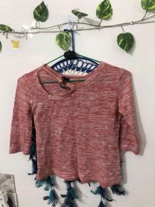 Half Sleeve Cut Out Top