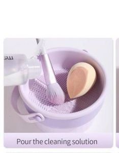 Make up brush cleaning tub