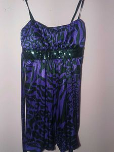 Purple Animal Print Dress