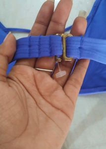 Blue Colour Swimming Bra